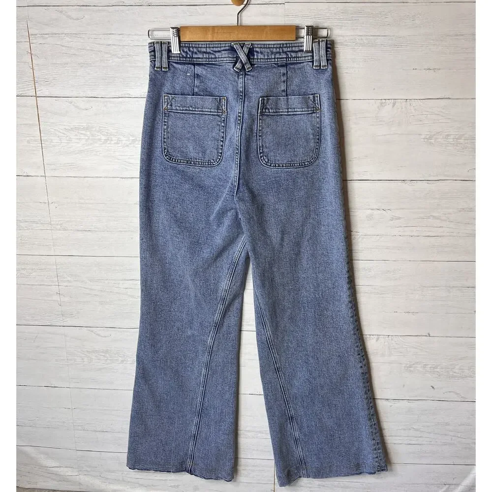 Paris Atelier & Other Stories Jeans Womens Size 29 Patch Pockets Wide Leg